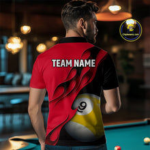 Load image into Gallery viewer, Black And Red Billiard 8 Ball &amp; 9 Ball Pool Shirt For Men Custom Billiard Team Jersey Uniform TDM5162