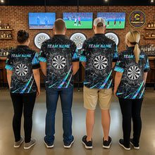Load image into Gallery viewer, Personalized Holographic Glass Break Darts Shirt For Men Custom Darts Jersey Team Polo &amp; 1/4 Zip TDM5413