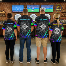 Load image into Gallery viewer, Funny Rainbow Colorful Glass Break Darts Shirt For Men Custom Darts Jersey Team Polo &amp; 1/4 Zip TDM5414
