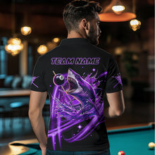 Load image into Gallery viewer, Purple 8 Ball Pool Billiard Shark Polo &amp; Quarter Zip For Men Custom Team League Billiard Jerseys TDM3407