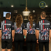 Load image into Gallery viewer, Funny 8 Ball US Flag Billiard Shirt For Women Custom Patriotic Pool Team Jersey Polo &amp; 1/4 Zip TDM6048