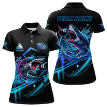 Load image into Gallery viewer, Blue 8 Ball Pool Billiard Shark Polo &amp; Quarter Zip For Women Custom Team League Billiard Jerseys TDM2715