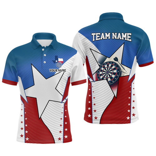 Personalized Texas Flag Darts Shirts For Men Custom Name Patriotic Texas Darts Jerseys Apparel TDM2212