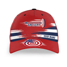 Load image into Gallery viewer, Personalized Name Red US Archery Baseball Caps, Custom Patriotic Archery Hats Gifts For Archer  TDM0722