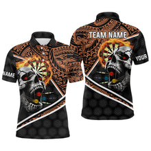 Load image into Gallery viewer, Personalized Skull Dartboard Fire Tribal Dart Shirts For Men Custom Darts Team Shirt Dart Jerseys TDM3218