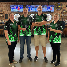 Load image into Gallery viewer, Personalized Green Dartboard Icy Darts Polo &amp; 1/4 Zip Custom Dart Shirt For Women, Darts Team Jersey TDM5717