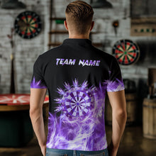 Load image into Gallery viewer, Icy Purple Light Mens Darts Polo &amp; Quarter Zip Shirts Custom Dart Shirts For Team Darts Jerseys TDM2977