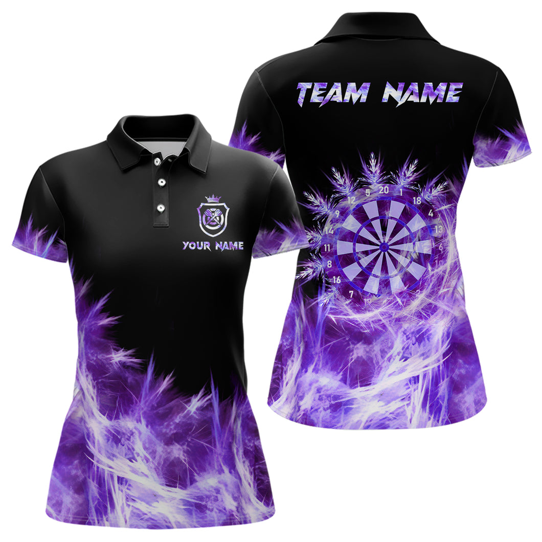 Icy Purple Light Womens Darts Polo & Quarter Zip Shirts Custom Dart Shirts For Team Darts Jerseys TDM2977