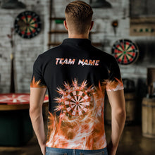 Load image into Gallery viewer, Icy Orange Light Mens Darts Polo &amp; Quarter Zip Shirts Custom Dart Shirts For Team Darts Jerseys TDM2978