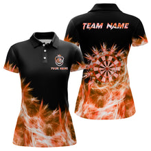 Load image into Gallery viewer, Icy Orange Light Womens Darts Polo &amp; Quarter Zip Shirts Custom Dart Shirts For Team Darts Jerseys TDM2978