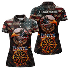 Load image into Gallery viewer, American Flag 3D Dartboard Fire Flame Custom Eagle Darts Shirt For Women, Patriotic Darts Team Jersey TDM1828