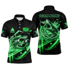 Load image into Gallery viewer, Green 8 Ball Pool Billiard Shark Polo &amp; Quarter Zip For Men Custom Team League Billiard Jersey TDM3732