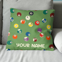 Load image into Gallery viewer, Customized Billiard Balls Full Printing Green Pillow For Billiard Lover TDM0751
