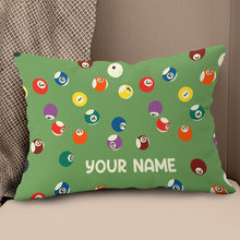 Load image into Gallery viewer, Customized Billiard Balls Full Printing Green Pillow For Billiard Lover TDM0751