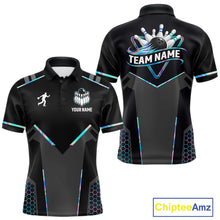 Load image into Gallery viewer, Personalized Holographic Bowling Jersey For Men Custom Bowling Team Shirts Polo &amp; Quarter Zip TDM6118