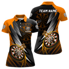 Load image into Gallery viewer, Personalized Turquoise Black Darts Polo &amp; 1/4 Zip Shirts Custom Dart Shirts For Women Dart Jerseys TDM3015