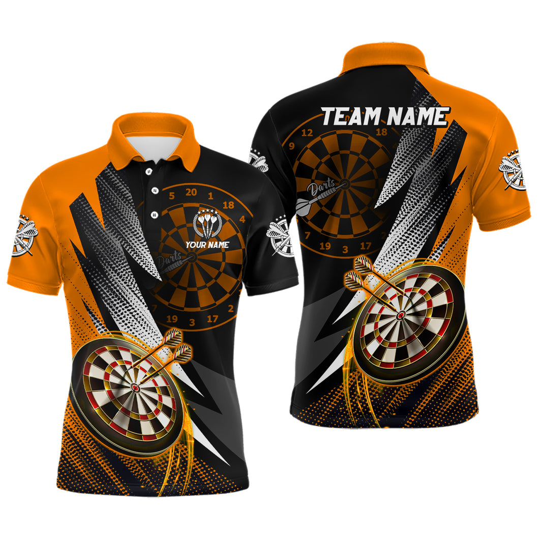 Personalized Turquoise Black Darts Polo & 1/4 Zip Shirts Custom Dart Shirts For Men Dart Jerseys TDM3015