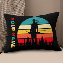Load image into Gallery viewer, Funny Archer Retro Vintage Style Personalized Name Archery Throw Pillows TDM0775