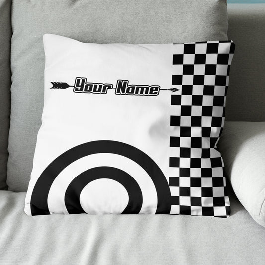 Custom Black White Archery Target Throw Pillow, Archery Funniest Pillows TDM0788