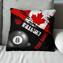 Load image into Gallery viewer, Personalized Grunge Canada Flag Billiard Pillow, Patriotic Throw Pillows TDM0795