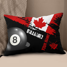 Load image into Gallery viewer, Personalized Grunge Canada Flag Billiard Pillow, Patriotic Throw Pillows TDM0795