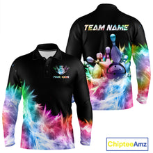 Load image into Gallery viewer, Icy Colorful Light Men's Bowling Shirt Custom Bowling Jersey Outfit Team Polo &amp; Quarter Zip TDM4654