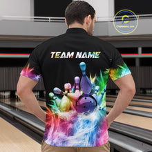 Load image into Gallery viewer, Icy Colorful Light Men's Bowling Shirt Custom Bowling Jersey Outfit Team Polo &amp; Quarter Zip TDM4654