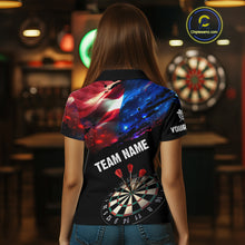 Load image into Gallery viewer, Personalized Glowing American Flag Darts Shirt For Women Custom Patriotic Darts Team Jerseys TDM4265