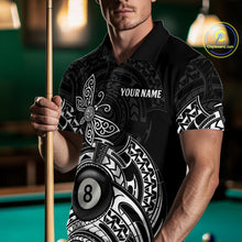 Load image into Gallery viewer, Custom White Black Tribal Dragonfly Billiard Shirts For Men | 8 Ball Pool Team Jerseys TDM4689
