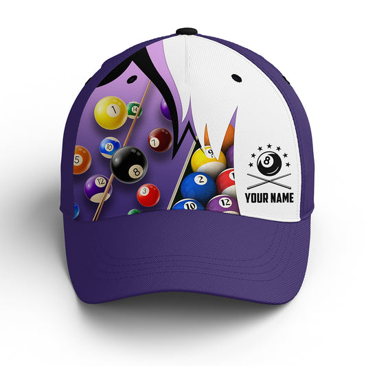 Personalized Billiard Ball Set Caps For Men And Women, Custom Adjustable 3D Printed Billiard Hats TDM0247