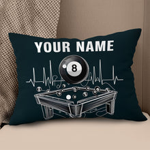 Load image into Gallery viewer, Funny Billiard Table Custom Black Pillows, Personalized Billiard Gifts TDM0821
