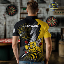 Load image into Gallery viewer, Custom Yellow Black Funny Bee Darts Shirt For Men Custom Darts Team Jersey Outfit, Darts Gift TDM4707