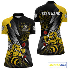 Load image into Gallery viewer, Custom Yellow Black Funny Bee Darts Shirt For Women Custom Darts Team Jersey Outfit, Darts Gift TDM4707