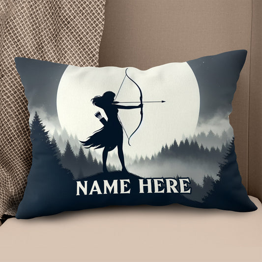 Personalized Pillows Archery Player With Moon, Custom Name Archery Gifts TDM0848