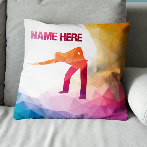 Funny Colorful Billiard Player Pillow, Personalized Billiard Pillow Gifts TDM0860
