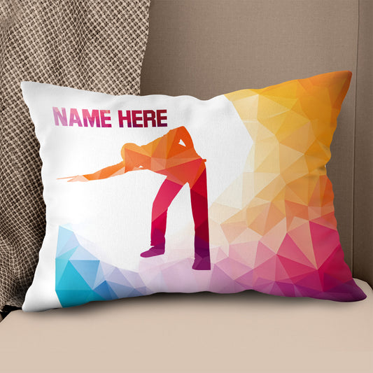 Funny Colorful Billiard Player Pillow, Personalized Billiard Pillow Gifts TDM0860