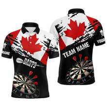 Load image into Gallery viewer, Personalized Grunge Canada Flag Dart Polo Shirts For Men Custom Patriotic Canadian Dart Jerseys TDM1187