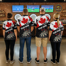 Load image into Gallery viewer, Personalized Grunge Canada Flag Dart Polo Shirts For Men Custom Patriotic Canadian Dart Jerseys TDM1187