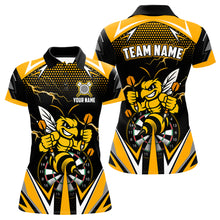 Load image into Gallery viewer, Personalized Funny Bee Lightning Darts Shirt For Women Custom Yellow Black Darts Jersey, Darts Gift TDM4738