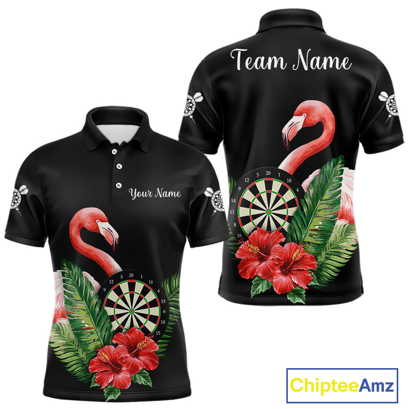 Personalized Tropical Flamingo Darts Shirt For Men, Funny Darts Jerseys Custom Darts Gifts TDM4327