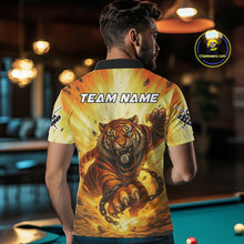 Load image into Gallery viewer, Personalized Yellow 8 Ball Pool Tiger Billiard Shirt For Men Custom Billiard Team Jersey Outfit TDM4540
