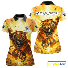 Load image into Gallery viewer, Personalized Yellow 8 Ball Pool Tiger Billiard Shirt For Women Custom Billiard Team Jersey Outfit TDM4540