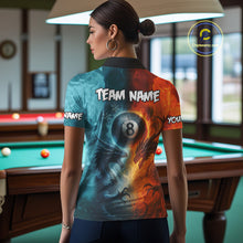 Load image into Gallery viewer, Personalized Dragon Water Fire 3D Billiard Shirt For Women Custom 8 Ball Pool Billiard Team Jerseys TDM4154