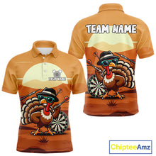 Load image into Gallery viewer, Funny Turkey Darts Shirt For Men Custom Thanksgiving Shirts For Darts Lover, Darts Team Jersey TDM4818