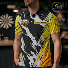 Load image into Gallery viewer, Darts And Beer That&#39;s Why I&#39;m Here Custom Grunge Dart Shirt For Men, Drinking Darts Jerseys |Black TDM4234