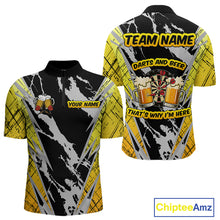 Load image into Gallery viewer, Darts And Beer That&#39;s Why I&#39;m Here Custom Grunge Dart Shirt For Men, Drinking Darts Jerseys |Black TDM4234