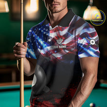 Load image into Gallery viewer, American Flag Patriotic Billiard Shirt For Men Custom 3D Billiard Balls 8 Ball Pool Team Jerseys TDM4263