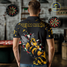 Load image into Gallery viewer, Personalized Yellow Black Funny Bee Darts Shirt For Men Custom Darts Jerseys, Best Darts Gifts TDM4294