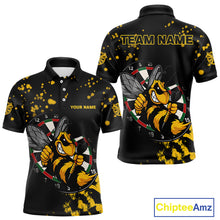 Load image into Gallery viewer, Personalized Yellow Black Funny Bee Darts Shirt For Men Custom Darts Jerseys, Best Darts Gifts TDM4294