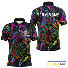Load image into Gallery viewer, Funny Colorful Dartboard Graffiti Style Dart Shirts For Men Custom Darts Team Jerseys, Darts Gifts TDM4113